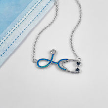Load image into Gallery viewer, Opal Stethoscope Necklace
