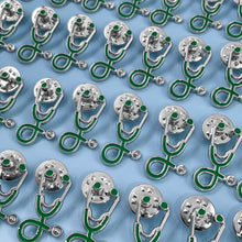 Load image into Gallery viewer, 25pc Green Stethoscope Pin Pack
