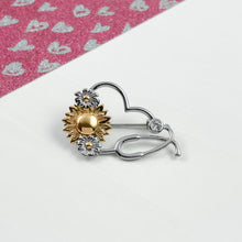 Load image into Gallery viewer, Adorable Sunflower Heart Pin
