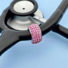 Load image into Gallery viewer, Pink Bedazzled Stethoscope Charm
