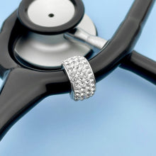 Load image into Gallery viewer, White Bedazzled Stethoscope Charm
