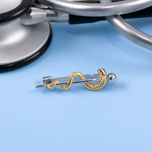 Load image into Gallery viewer, Dainty Rod of Asclepius Pin
