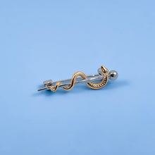 Load image into Gallery viewer, Dainty Rod of Asclepius Pin
