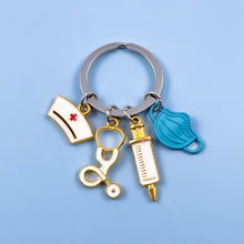Load image into Gallery viewer, Blue Nurse&#39;s Essentials Keychain
