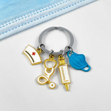 Load image into Gallery viewer, Blue Nurse&#39;s Essentials Keychain
