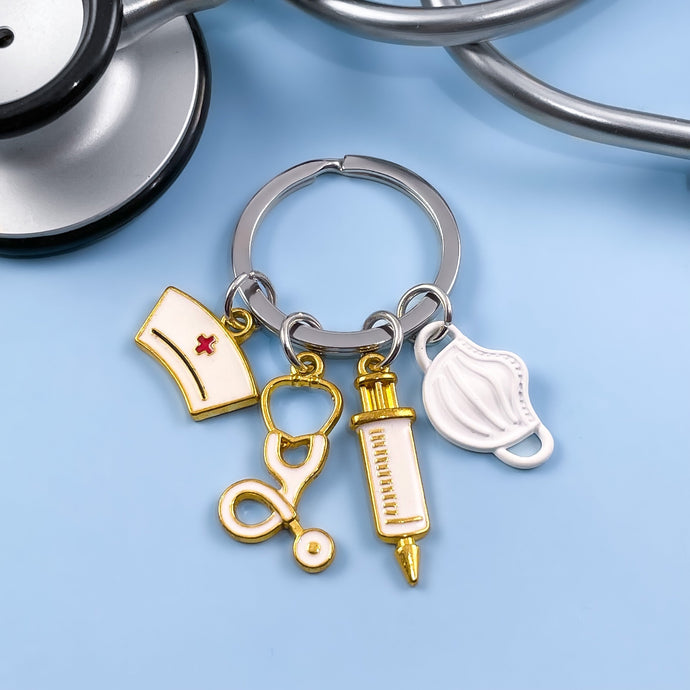 White Nurse's Essentials Keychain