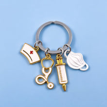 Load image into Gallery viewer, White Nurse&#39;s Essentials Keychain
