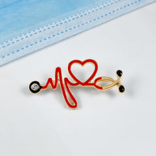Load image into Gallery viewer, Stethoscope Heartbeat Pin
