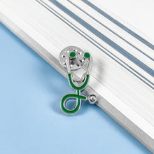 Load image into Gallery viewer, Green Stethoscope Pin
