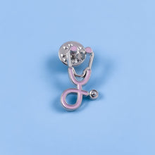 Load image into Gallery viewer, Lilac Stethoscope Pin
