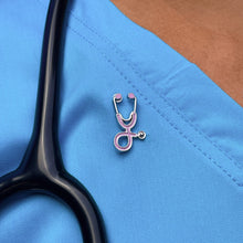 Load image into Gallery viewer, Lilac Stethoscope Pin
