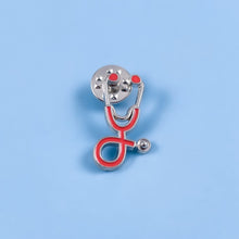 Load image into Gallery viewer, Red Stethoscope Pin
