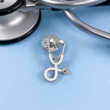 Load image into Gallery viewer, White Stethoscope Pin
