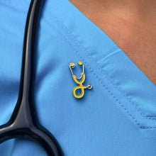 Load image into Gallery viewer, Yellow Stethoscope Pin
