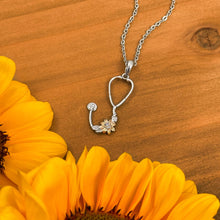Load image into Gallery viewer, Stethoscope Sunflower Necklace
