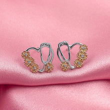 Load image into Gallery viewer, Sunflower Heart Stud Earrings
