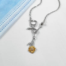 Load image into Gallery viewer, Sunflower Lariat Necklace
